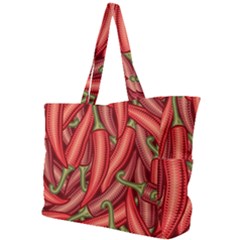 Seamless-chili-pepper-pattern Simple Shoulder Bag by uniart180623