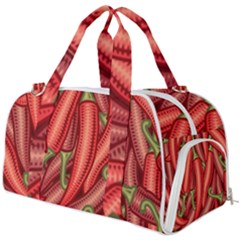 Seamless-chili-pepper-pattern Burner Gym Duffel Bag by uniart180623