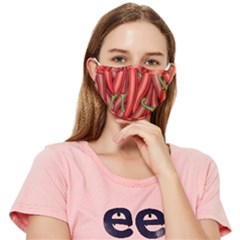 Seamless-chili-pepper-pattern Fitted Cloth Face Mask (adult) by uniart180623