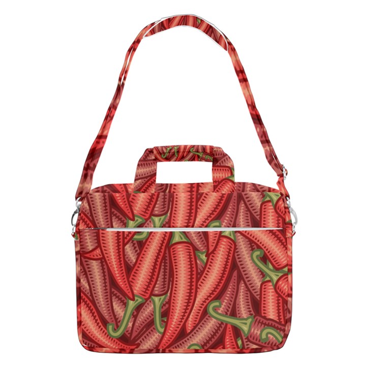 Seamless-chili-pepper-pattern MacBook Pro 16  Shoulder Laptop Bag