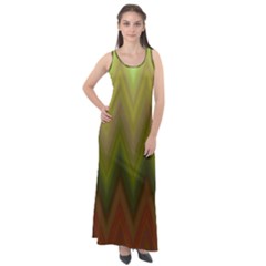 Zig Zag Chevron Classic Pattern Sleeveless Velour Maxi Dress by Celenk