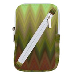 Zig Zag Chevron Classic Pattern Belt Pouch Bag (large) by Celenk