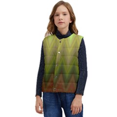 Zig Zag Chevron Classic Pattern Kid s Short Button Up Puffer Vest	