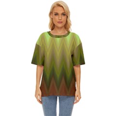 Zig Zag Chevron Classic Pattern Oversized Basic Tee by Celenk