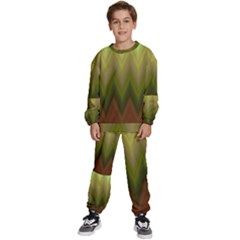 Zig Zag Chevron Classic Pattern Kids  Sweatshirt Set