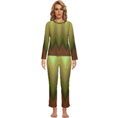 Zig Zag Chevron Classic Pattern Womens  Long Sleeve Lightweight Pajamas Set by Celenk