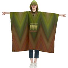 Zig Zag Chevron Classic Pattern Women s Hooded Rain Ponchos by Celenk