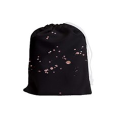 Abstract Rose Gold Glitter Background Drawstring Pouch (large) by artworkshop