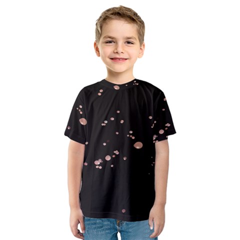 Abstract Rose Gold Glitter Background Kids  Sport Mesh Tee by artworkshop