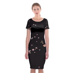 Abstract Rose Gold Glitter Background Classic Short Sleeve Midi Dress by artworkshop