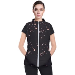 Abstract Rose Gold Glitter Background Women s Puffer Vest