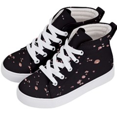 Abstract Rose Gold Glitter Background Kids  Hi-top Skate Sneakers by artworkshop