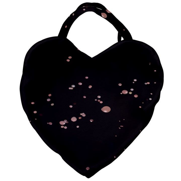 Abstract Rose Gold Glitter Background Giant Heart Shaped Tote