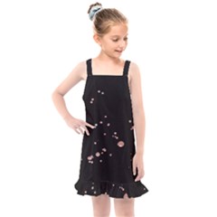 Abstract Rose Gold Glitter Background Kids  Overall Dress by artworkshop