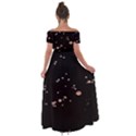 Abstract Rose Gold Glitter Background Off Shoulder Open Front Chiffon Dress View2