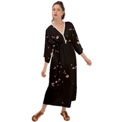 Abstract Rose Gold Glitter Background Grecian Style  Maxi Dress by artworkshop