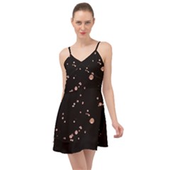 Abstract Rose Gold Glitter Background Summer Time Chiffon Dress by artworkshop