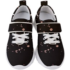 Abstract Rose Gold Glitter Background Kids  Velcro Strap Shoes