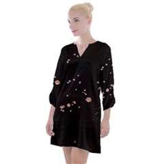 Abstract Rose Gold Glitter Background Open Neck Shift Dress by artworkshop