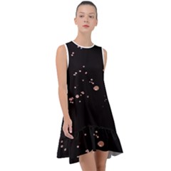 Abstract Rose Gold Glitter Background Frill Swing Dress by artworkshop