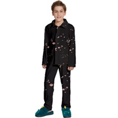 Abstract Rose Gold Glitter Background Kids  Long Sleeve Velvet Pajamas Set by artworkshop