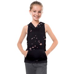 Abstract Rose Gold Glitter Background Kids  Sleeveless Hoodie