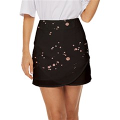 Abstract Rose Gold Glitter Background Mini Front Wrap Skirt by artworkshop