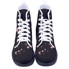 Abstract Rose Gold Glitter Background Kid s High-top Canvas Sneakers by artworkshop