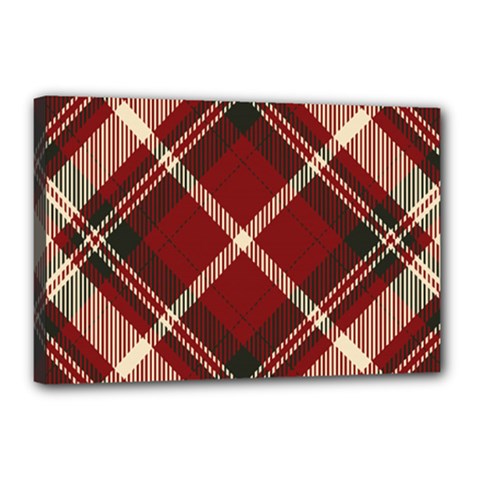 Tartan-scotland-seamless-plaid-pattern-vector-retro-background-fabric-vintage-check-color-square-geo Canvas 18  X 12  (stretched) by uniart180623