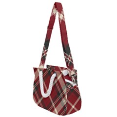 Tartan-scotland-seamless-plaid-pattern-vector-retro-background-fabric-vintage-check-color-square-geo Rope Handles Shoulder Strap Bag by uniart180623