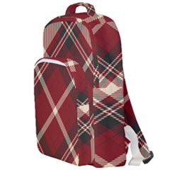 Tartan-scotland-seamless-plaid-pattern-vector-retro-background-fabric-vintage-check-color-square-geo Double Compartment Backpack by uniart180623