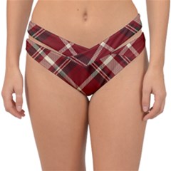 Tartan-scotland-seamless-plaid-pattern-vector-retro-background-fabric-vintage-check-color-square-geo Double Strap Halter Bikini Bottoms by uniart180623