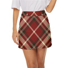 Tartan-scotland-seamless-plaid-pattern-vector-retro-background-fabric-vintage-check-color-square-geo Mini Front Wrap Skirt by uniart180623