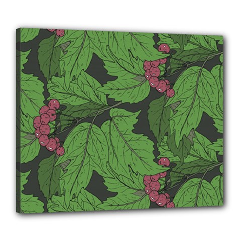 Seamless-pattern-with-hand-drawn-guelder-rose-branches Canvas 24  X 20  (stretched) by uniart180623