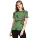 Seamless-pattern-with-hand-drawn-guelder-rose-branches Women s Short Sleeve Rash Guard View1