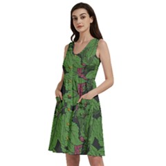 Seamless-pattern-with-hand-drawn-guelder-rose-branches Sleeveless Dress With Pocket by uniart180623