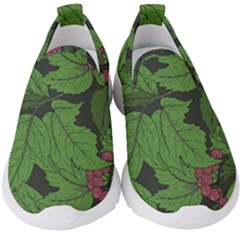 Seamless-pattern-with-hand-drawn-guelder-rose-branches Kids  Slip On Sneakers by uniart180623