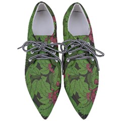 Seamless-pattern-with-hand-drawn-guelder-rose-branches Pointed Oxford Shoes by uniart180623