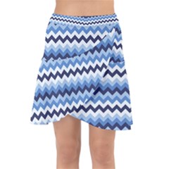 Zigzag-pattern-seamless-zig-zag-background-color Wrap Front Skirt by uniart180623