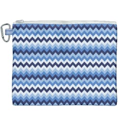 Zigzag-pattern-seamless-zig-zag-background-color Canvas Cosmetic Bag (xxxl) by uniart180623