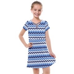 Zigzag-pattern-seamless-zig-zag-background-color Kids  Cross Web Dress by uniart180623