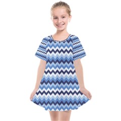 Zigzag-pattern-seamless-zig-zag-background-color Kids  Smock Dress by uniart180623