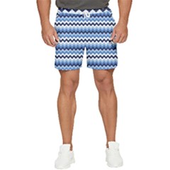 Zigzag-pattern-seamless-zig-zag-background-color Men s Runner Shorts by uniart180623