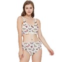 Pattern-with-butterflies-moths Frilly Bikini Set View1