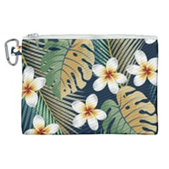 Seamless-pattern-with-tropical-strelitzia-flowers-leaves-exotic-background Canvas Cosmetic Bag (xl) by uniart180623