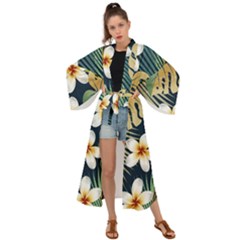 Seamless-pattern-with-tropical-strelitzia-flowers-leaves-exotic-background Maxi Kimono by uniart180623