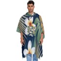 Seamless-pattern-with-tropical-strelitzia-flowers-leaves-exotic-background Men s Hooded Rain Ponchos View1