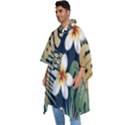 Seamless-pattern-with-tropical-strelitzia-flowers-leaves-exotic-background Men s Hooded Rain Ponchos View2