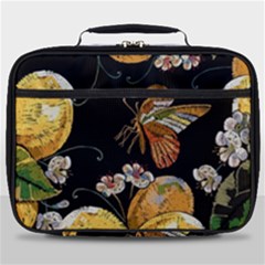 Embroidery-blossoming-lemons-butterfly-seamless-pattern Full Print Lunch Bag by uniart180623