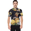 Embroidery-blossoming-lemons-butterfly-seamless-pattern Men s Short Sleeve Rash Guard View1